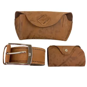 ست جاکارتی و قاب عینک و کمربند چرمی کد 2