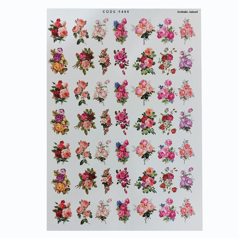 برچسب ترنسفر مدل رز کد 1496