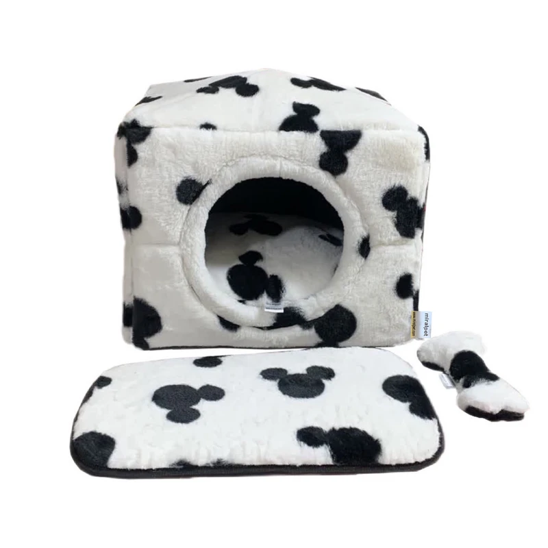 جای خواب سگ و گربه میرال پت طرح میکی‌موس به همراه تشک باکس و استخوان بازی