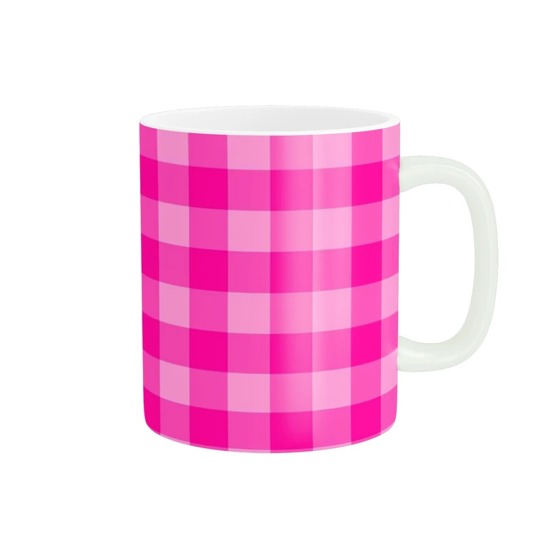 ماگ پاد آفرین طرح مربع صورتی کد 3412