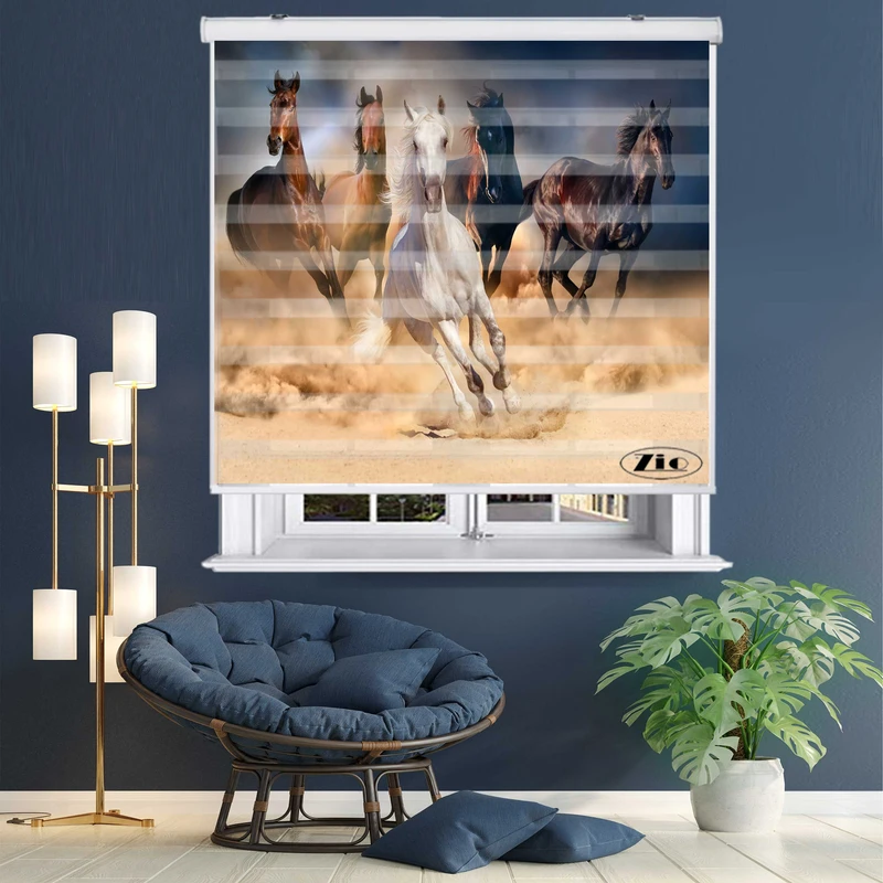 پرده زبرا زیو کد OA7055 سایز 150x150 سانتی متر