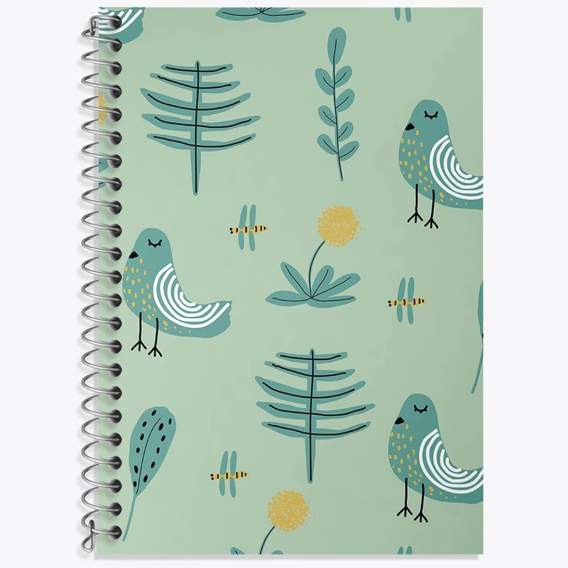 دفتر لغت 50 برگ خندالو طرح پترن پرنده کد N923