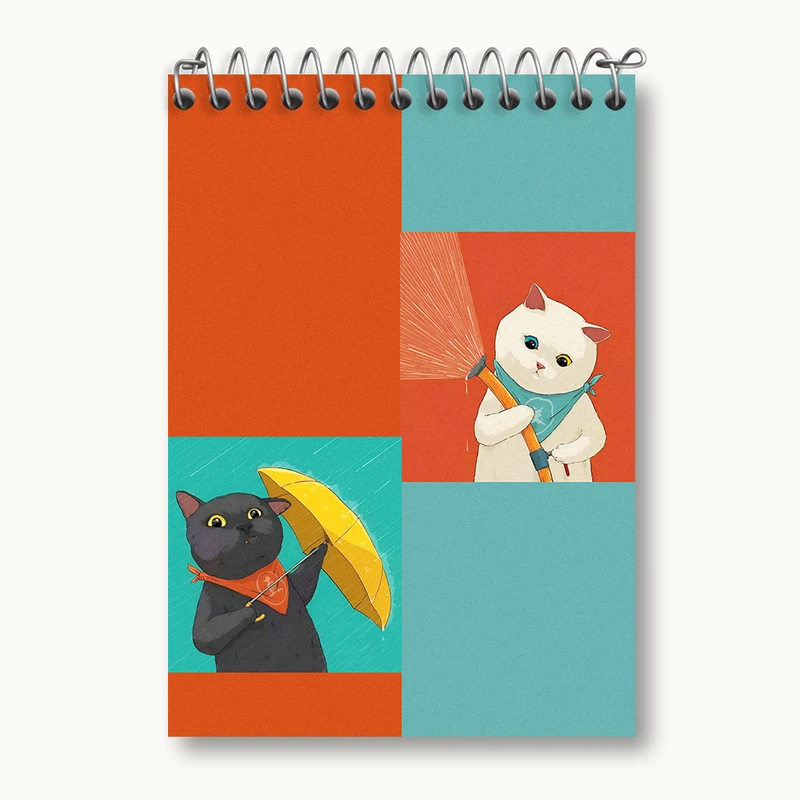 دفتر یادداشت 50 برگ خندالو طرح گربه های بامزه کد N4007