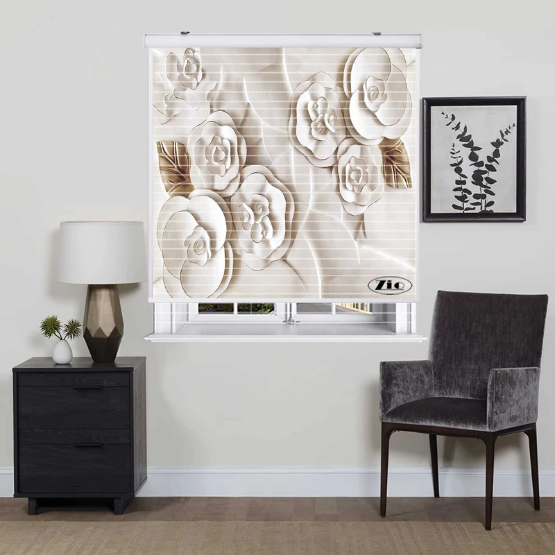 پرده زبرا زیو مدل سیلوئت 3D1200 سایز 150x150 سانتی متر