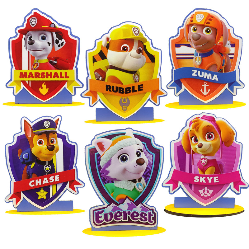 استند رومیزی تولد طرح سگ هاي نگهبان مجموعه 6 عددي