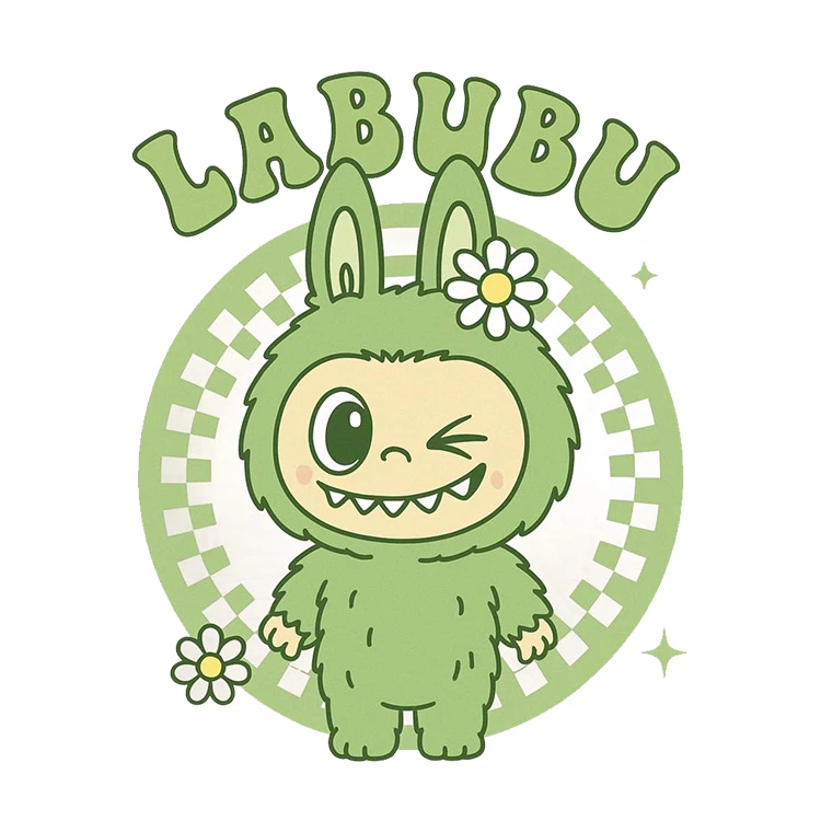 استیکر پارچه و لباس پاد آفرین مدل عروسک لبوبو کد S2102