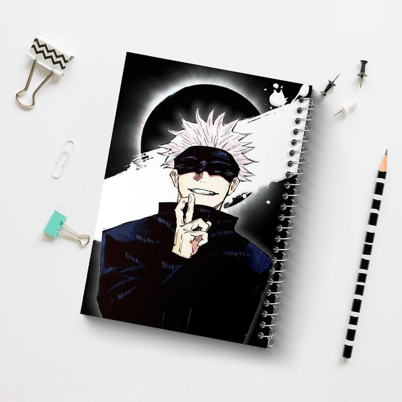 دفتر مشق 50 برگ خندالو مدل گوجو ساتورو انیمه جوجوتسو کایزن  کد 11085