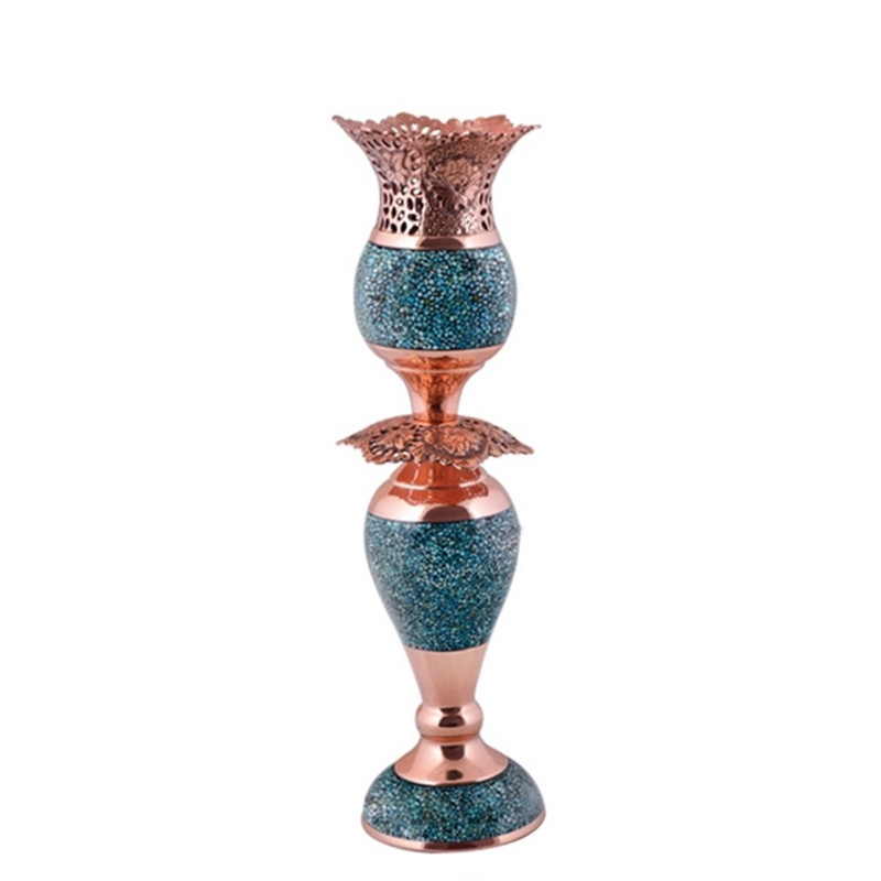 شمعدان فیروزه کوبی آقاجانی کد F047