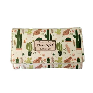 کیف پول زنانه مدل beautiful طرح کاکتوس