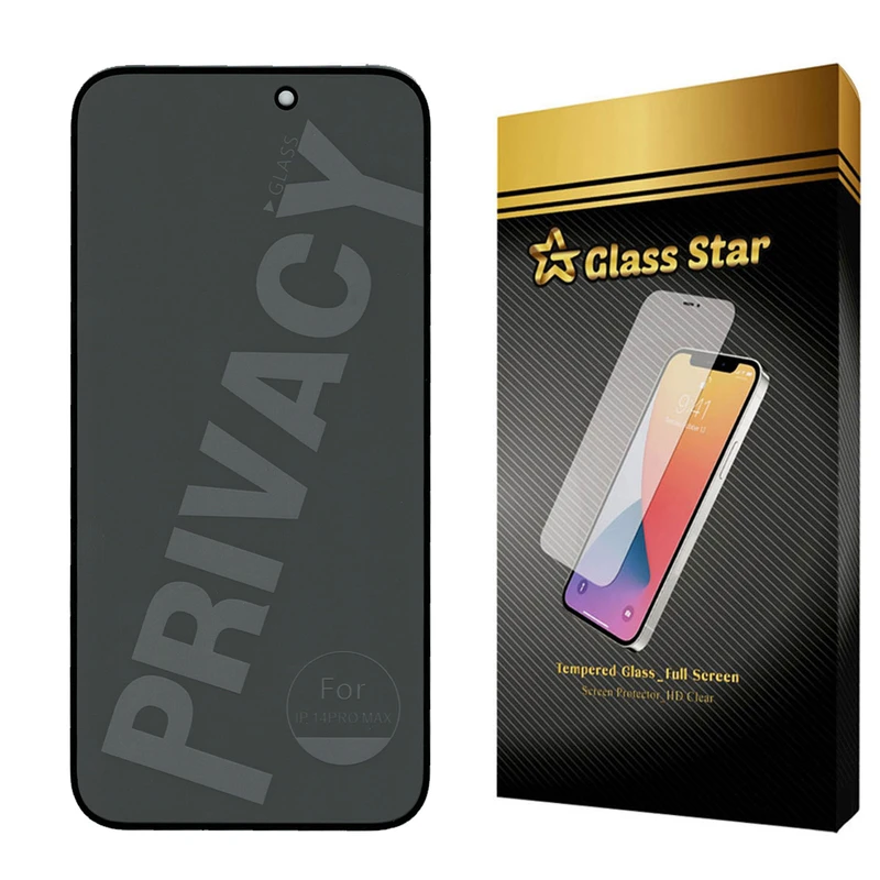 محافظ صفحه نمایش حریم شخصی گلس استار مدل PFGA مناسب برای گوشی موبایل اپل iPhone 14 Pro Max