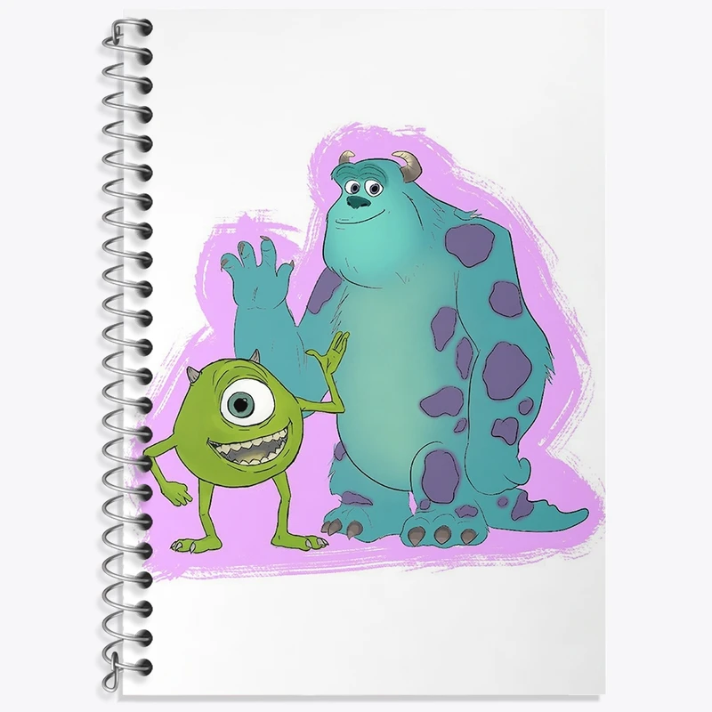 دفتر زبان 50 برگ خندالو مدل دو خط طرح انیمیشن شرکت هیولاها کد N45