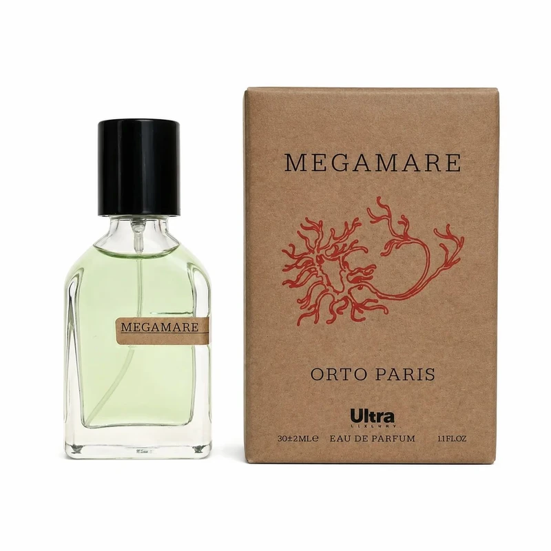 عطر جیبی اولترا ویرچوآل مدل Megamare Orto Parisi با رایحه خنک، چوبی حجم 32 میلی‌لیتر