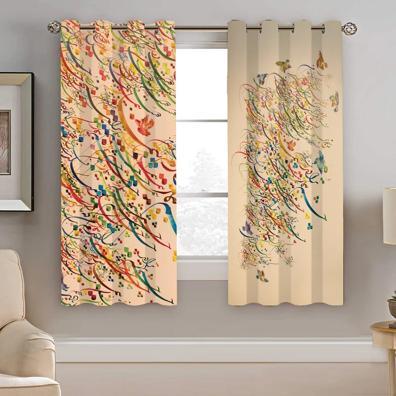 پرده نیروانا طرح  مدل هازان کد 4479 سایز 140×200 سانتی متر