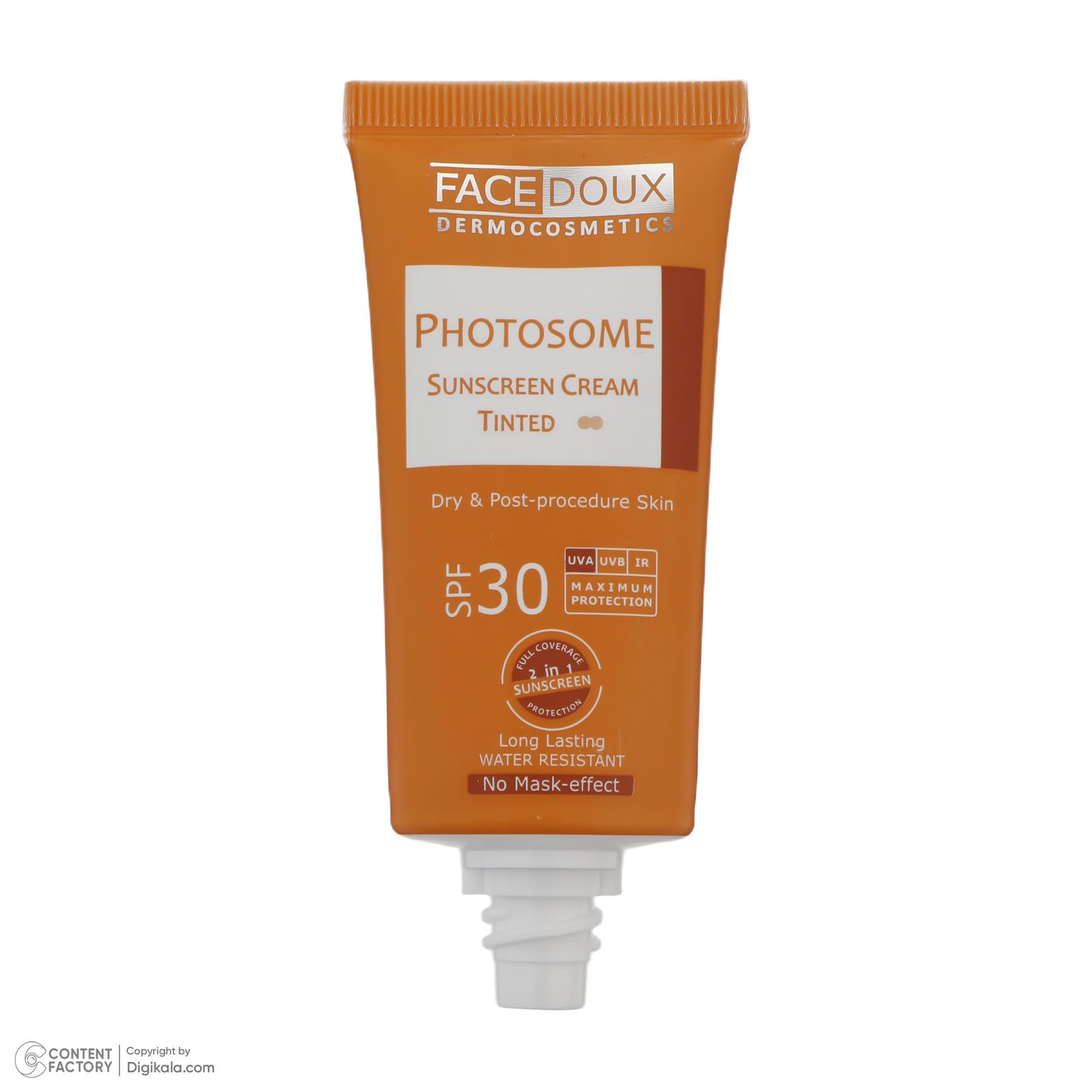 کرم ضد آفتاب رنگی فیس دوکس SPF 30 مدل photosome 02  محافظ اشعه UVA و UVB، ‌ضد آب، مناسب پوست های خشک حجم 40 میلی لیتر -  - 4