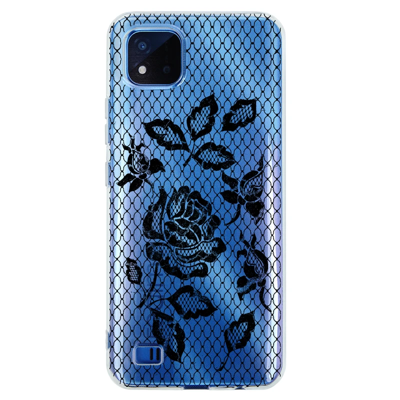 کاور مگافون طرح گل مدل C43-B مناسب برای گوشی موبایل ریلمی C11 2021   