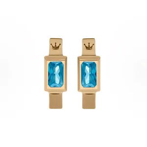 گوشواره کلیپسی طلا 18 عیار زنانه تاج مدل ژاو