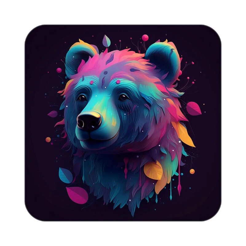 زیر لیوانی کاکتی طرح حیوانات رنگی مدل mp26634