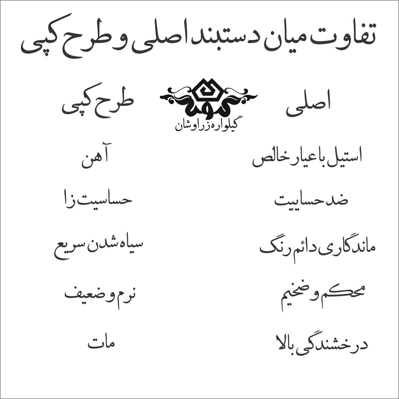 دستبند دخترانه گيلواره زراوشان مدل اسم پرستش کد B47