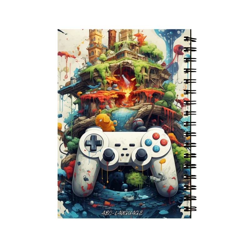 دفتر زبان 50 برگ طرح دسته بازی کد 2387