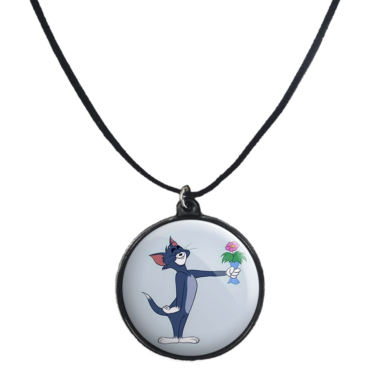 گردنبند پرمانه طرح تام و جری کد pmb.10843 مدل دو طرفه