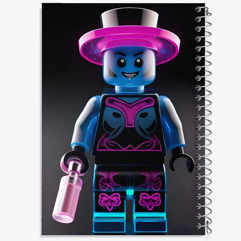دفتر ژورنال نویسی 50 برگ خندالو مدل نقطه ای طرح لگو (Lego) کد F7043