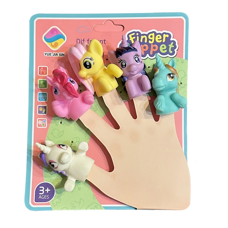 عروسک انگشتی طرح اسب شاخ دار کد 2025 مجموعه 5 عددی