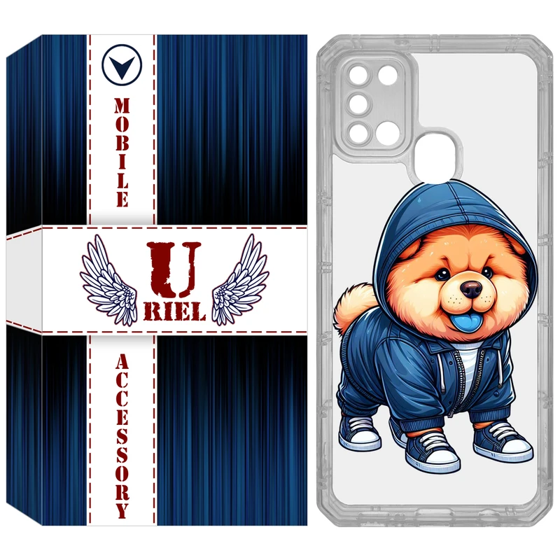 کاور یوریل مدل Clear کد 65 طرح سگ مناسب برای گوشی موبایل سامسونگ Galaxy A21S