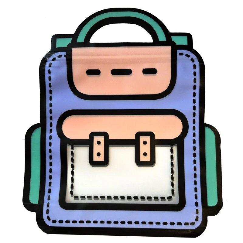 پاکت کادویی مدل زیپ کیپ فانتزی طرح کیف بسته پنج عددی