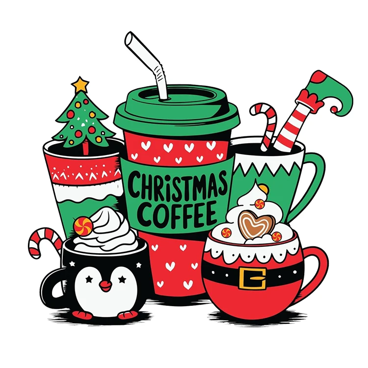 استیکر پارچه و لباس پاد آفرین مدل کریسمس کد S3210