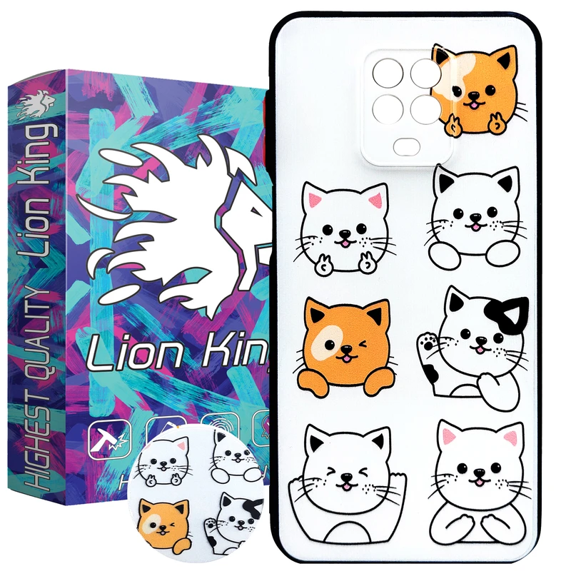 کاور لاین کینگ مدل PISHIHA uv مناسب برای گوشی موبایل شیائومی / Note 9 Pro / Note 9 Pro Max /REDMI NOTE 9S به همراه پاپ سوکت