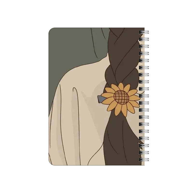 دفترچه یادداشت بامبیلیپ مدل بافت مو و گل آفتابگردان کد 9356464