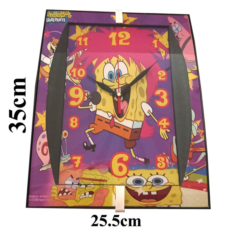 ساعت دیواری کودک مدل Sponge Bob کد 1005