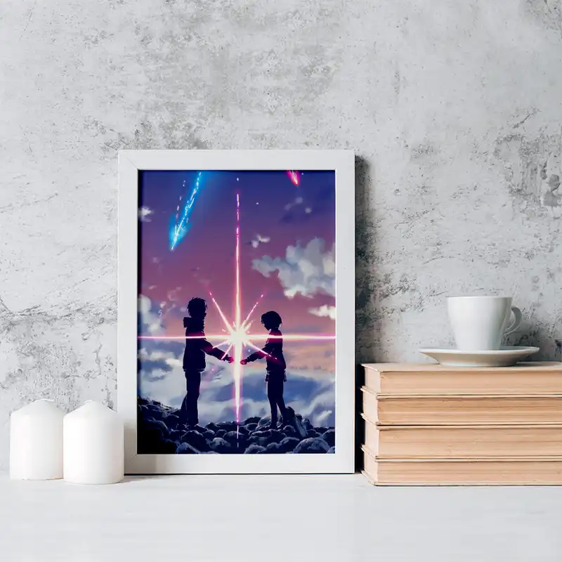 تابلو خندالو مدل تاکی تاچیبانا و میتسویا میامیزو انیمه یورنیم کد 16247