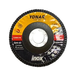 سنباده فلاپ دیسک یونار مدل Grit 60 بسته 100 عددی