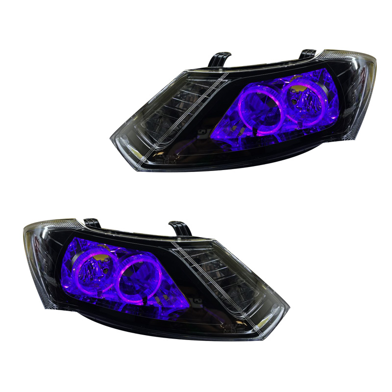 چراغ جلو خودرو گروه پژوهش صنعت مدرن مدل حلقه Purple-3D مناسب برای کوییک بسته دو عددی