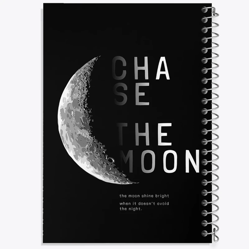 دفتر ژورنال نویسی 50 برگ خندالو مدل نقطه ای طرح ماه (Moon) کد F1547