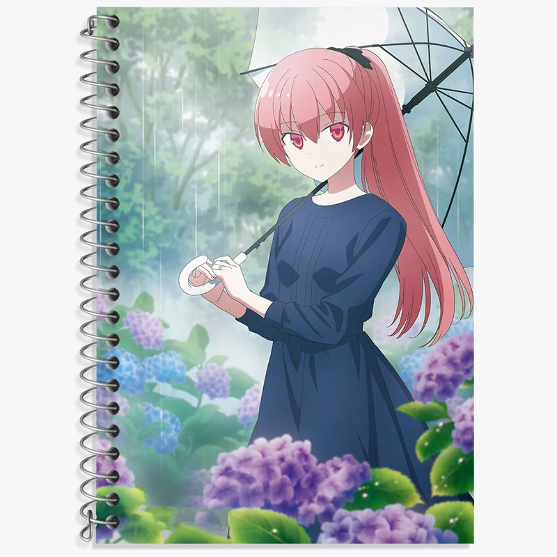 دفتر زبان 50 برگ خندالو مدل دو خط طرح تسوکاسا انیمه تونیکاوای کد 36179