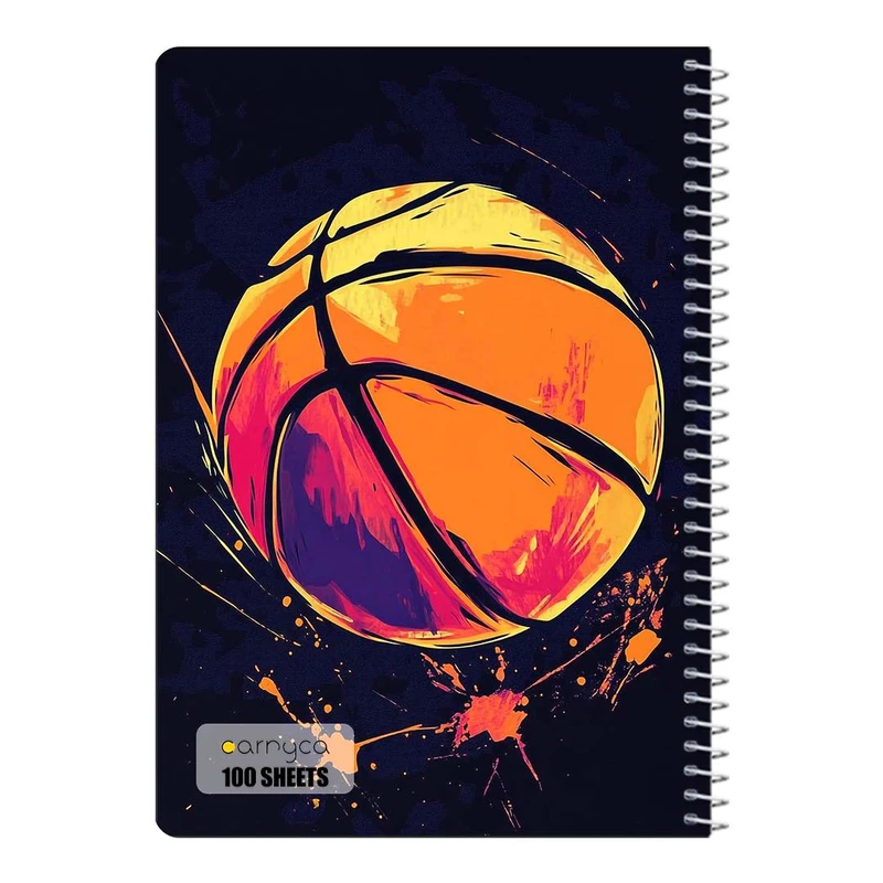 دفتر شطرنجی 100 برگ سیمی کارنیکا طرح عاشق بسکتبال Basketball Lover کد 45309