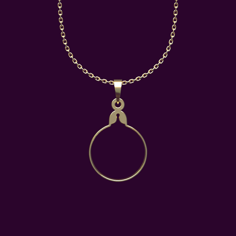 گردنبند طلا 18 عیار زنانه مدوپد مدل سنجاق قفلی کد NN2-1-1177
