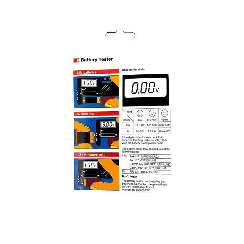 تستر باتری دیجیتالی مدل BT-168D