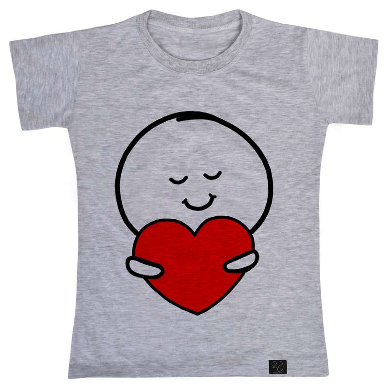 تی شرت آستین کوتاه دخترانه 27 مدل قلب کد W08