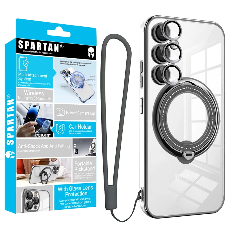 کاور اسپارتان مدل Ring Stand Strap مناسب برای گوشی موبایل سامسونگ  Galaxy A25 به همراه بند