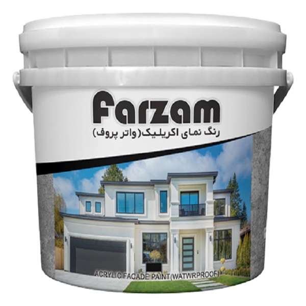 رنگ نمای اکریلیک واتر پروف قهوه ای فرزام کد 724 وزن 4 کیلوگرم