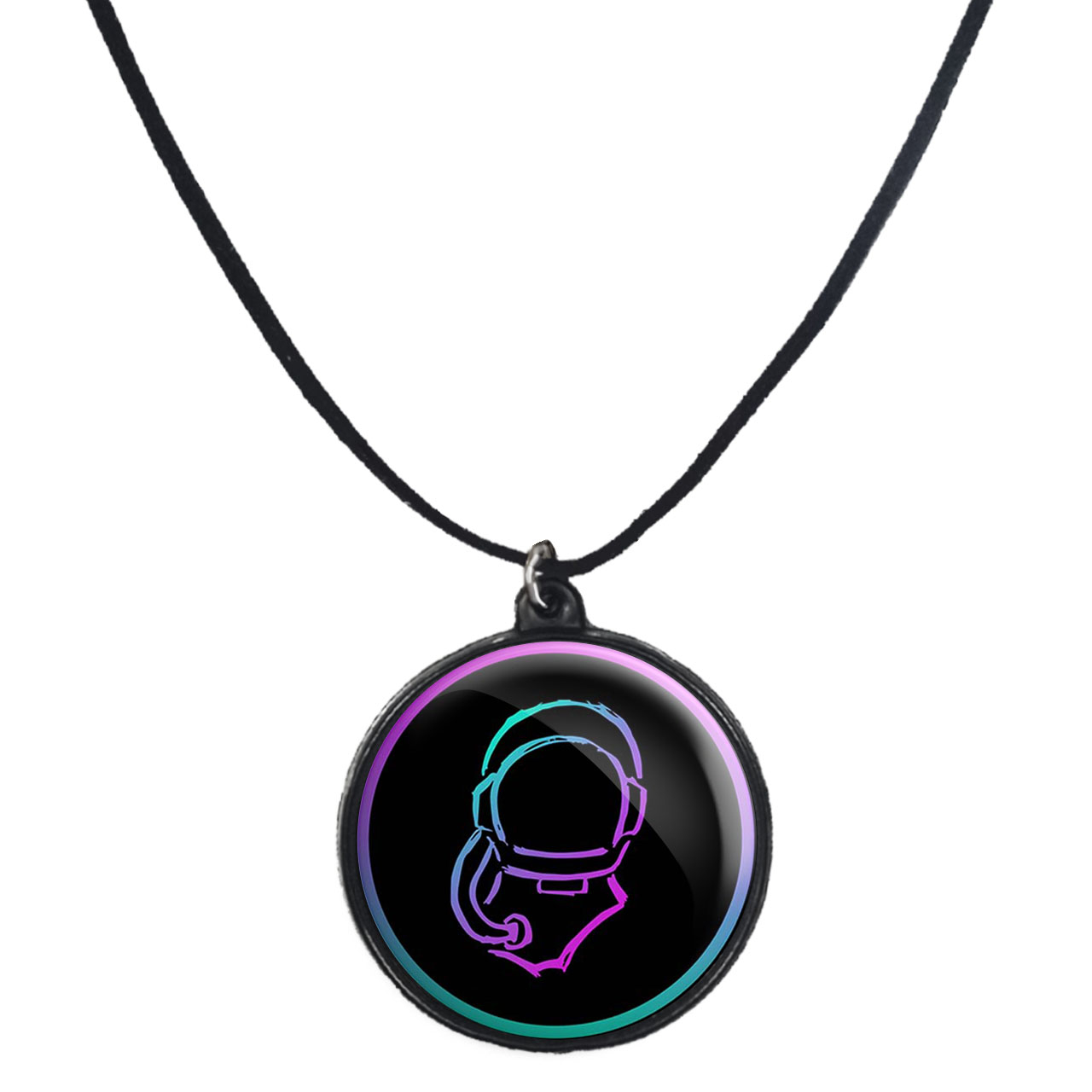 گردنبند پرمانه طرح فضانورد کد pmb.10330 مدل دو طرفه