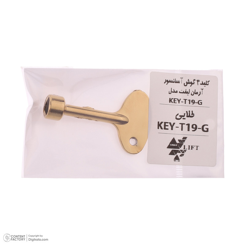 کلید آسانسور آرمان لیفت مدل KEY-T19-GOLD