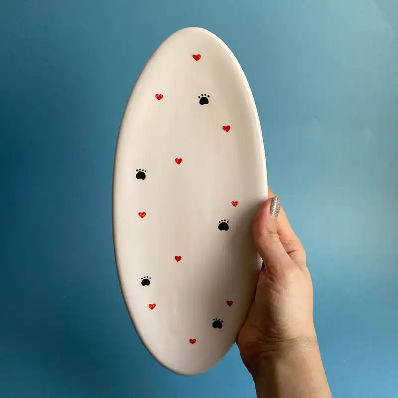 ظرف سرامیکی مدل پنجه و قلب