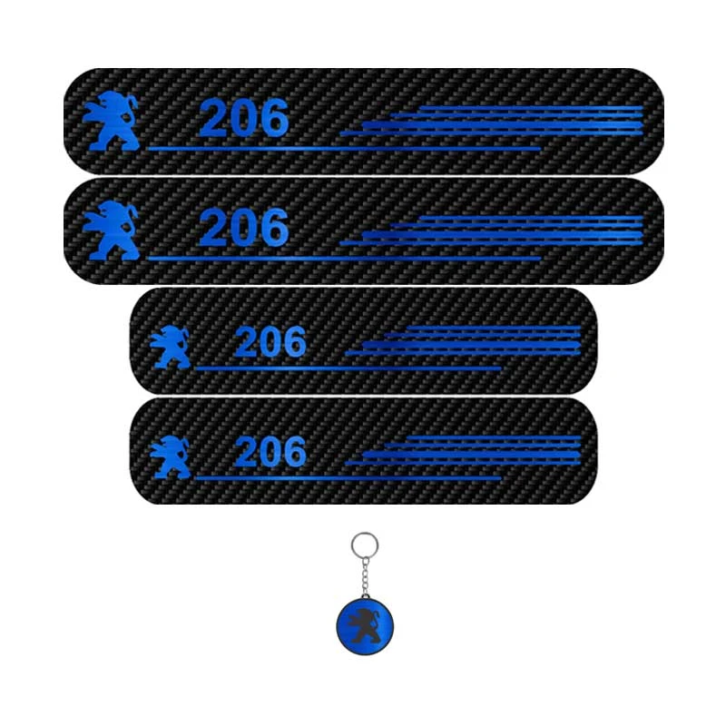 برچسب پارکابی خودرو لندمون کد LC019 MB مناسب برای پژو 206 مجموعه 4عددی به همراه جاکلیدی