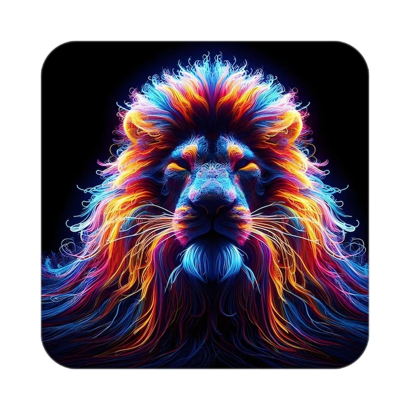 زیر لیوانی کاکتی طرح شیر مدل mp23307