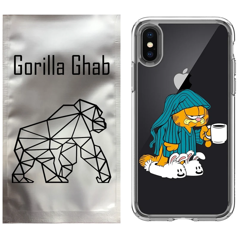 کاور گوریلا قاب مدل CLG کد 72 طرح گارفیلد مناسب برای گوشی موبایل اپل iPhone X / XS