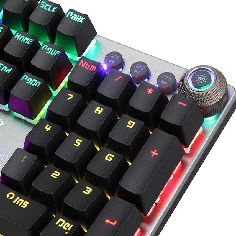کیبورد گیمینگ آئولا مدل Aula F2058، سوئیچ مکانیکال آبی، Full-size، نورپردازی RGB